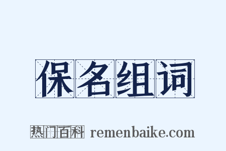 保名组词是什么意思的图片